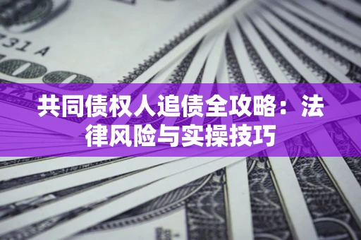 武汉共同债权人追债全攻略：法律风险与实操技巧