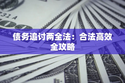 武汉债务追讨两全法：合法高效全攻略