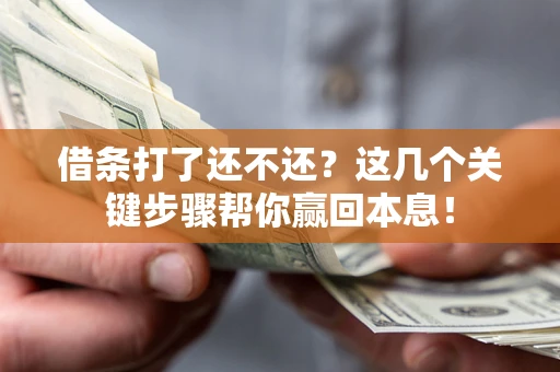 武汉借条打了还不还？这几个关键步骤帮你赢回本息！