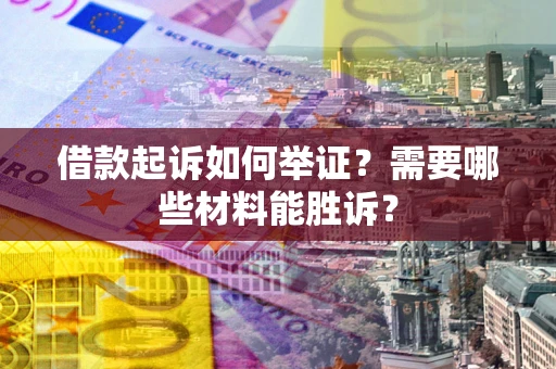 武汉借款起诉如何举证？需要哪些材料能胜诉？