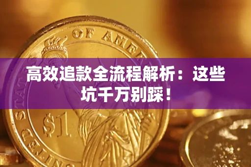 武汉高效追款全流程解析：这些坑千万别踩！
