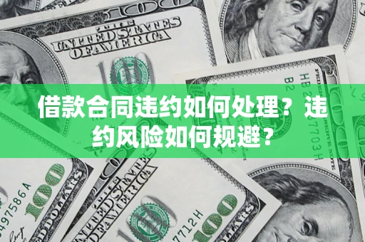 武汉借款合同违约如何处理？违约风险如何规避？